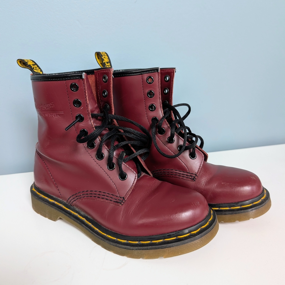 Dr. Martens Cherry Red Leather Boots